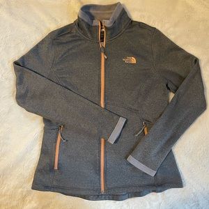North Face grey and pink jacket